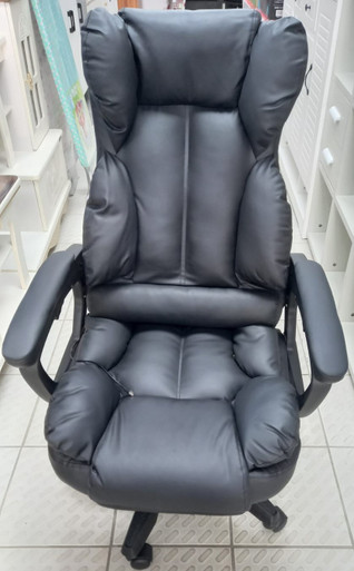 CHAIR OFFICE Y818 BLACK EXECUTIVE WITH MASSAGE AND FOOT REST USB - A. Ally & Sons