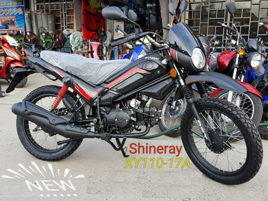 MOTORCYCLE SHINERAY XY110-17A BLACK - A. Ally & Sons