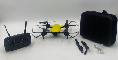 Toy Drone Quadcopter Yellow In Back Case - A. Ally & Sons