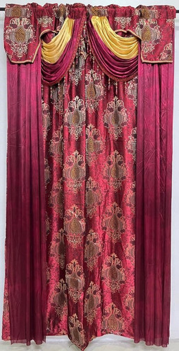 CURTAIN YC2106-1121 60X90" POLYESTER LUCKY HOUSE - A. Ally & Sons