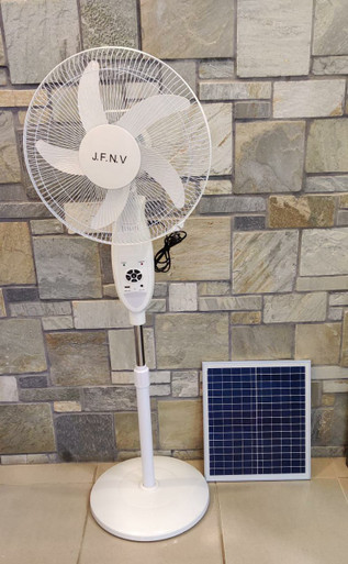 FAN 16" J.F.N.V 116 SOLAR RECHARGEABLE FLOOR AC/DC DUAL POWER - A. Ally & Sons