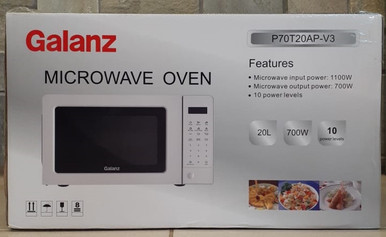 MICROWAVE GALANZ P70T20AP-V3 0.7CF WHITE DIGITAL - A. Ally & Sons