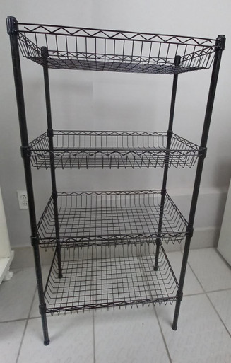 STORAGE RACK METAL KT88-1015B 4-SHELVES - A. Ally & Sons