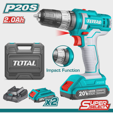 DRILL GUN TOTAL UTIDLI20145 20V LITHIUM ION 2.0Ah IMPACT - A. Ally & Sons