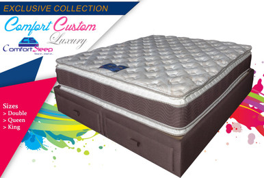 MATTRESS DOUBLE COMFORTSLEEP COMFORT CUSTOM LUXURY 54" X 74" X 12" BOTH SIDES PILLOW TOP - A. Ally & Sons