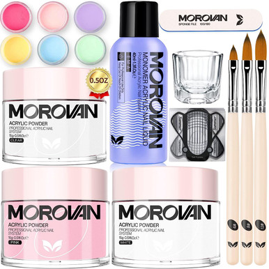 Nail Morovan Acrylic Powder Kit w/ Liquid Monomer - A. Ally & Sons