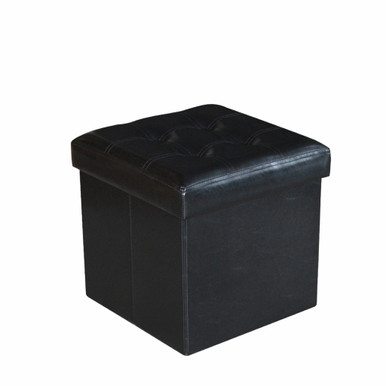 OTTOMAN CUBE STORAGE 6-01516 JESSAR "AUSTIN" BLACK 38 x 38 x 38 cm - A. Ally & Sons