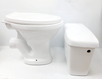 TOILET SET TWYFORD LOW LEVEL WHITE LEVER FLUSH - A. Ally & Sons