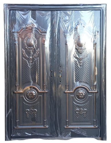 DOOR METAL DOUBLE BROWN HEAVY COPPER 2050X1500X70 GYN-8946 - A. Ally & Sons